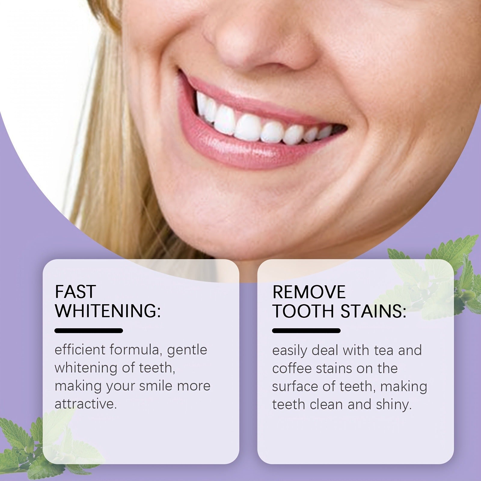Purple Teeth Whitening Strips - Fast & Easy Dry Application