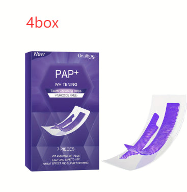 Purple Teeth Whitening Strips - Fast & Easy Dry Application