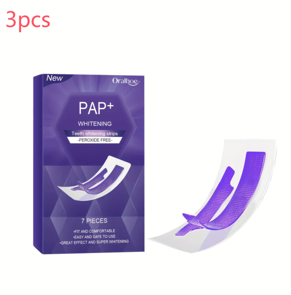 Purple Teeth Whitening Strips - Fast & Easy Dry Application