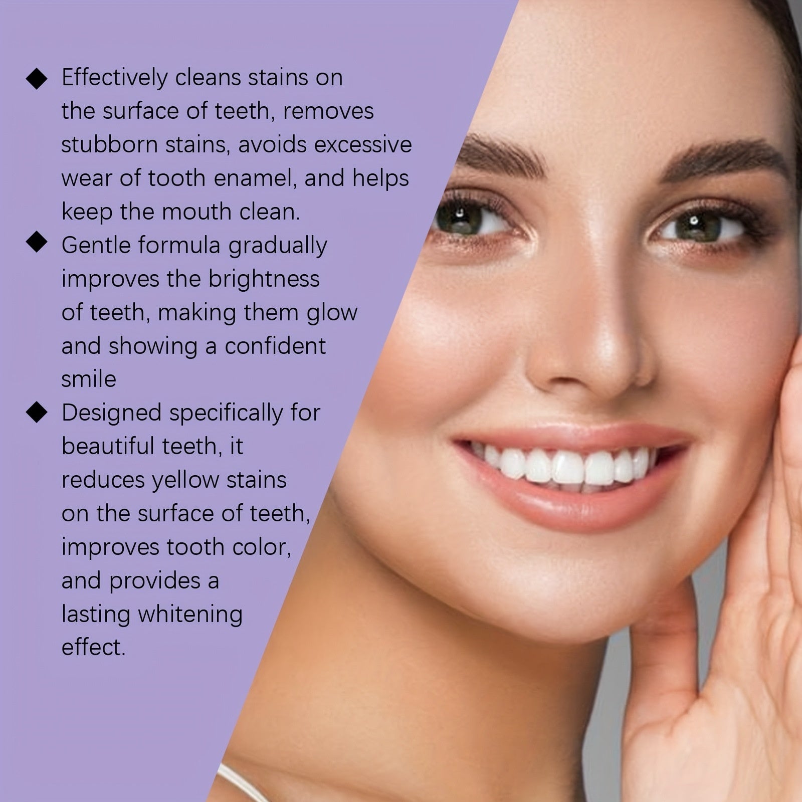Purple Teeth Whitening Strips - Fast & Easy Dry Application
